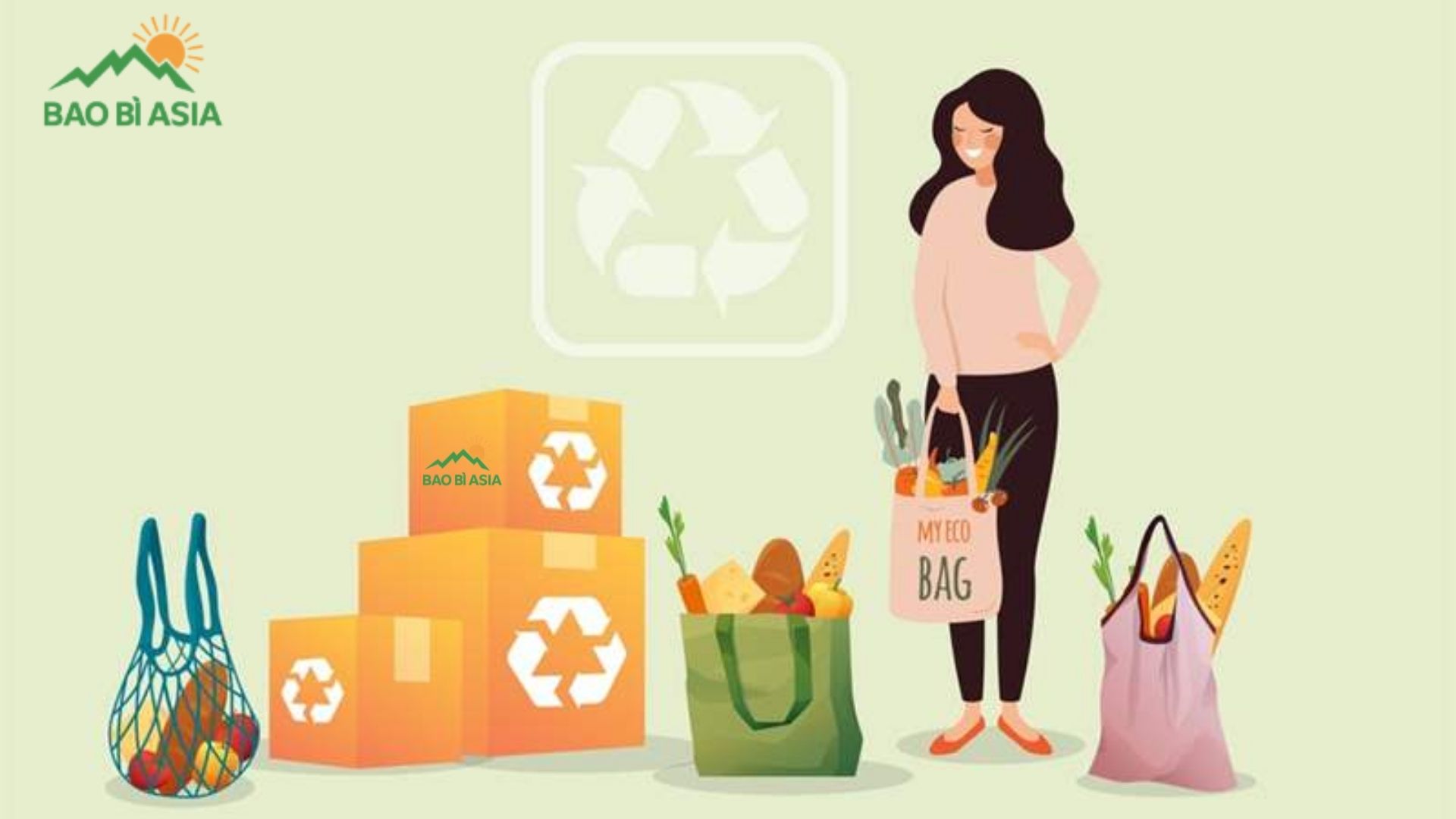 Ý tưởng vẽ tranh sử dụng bao bì bảo vệ môi trường mẫu 1