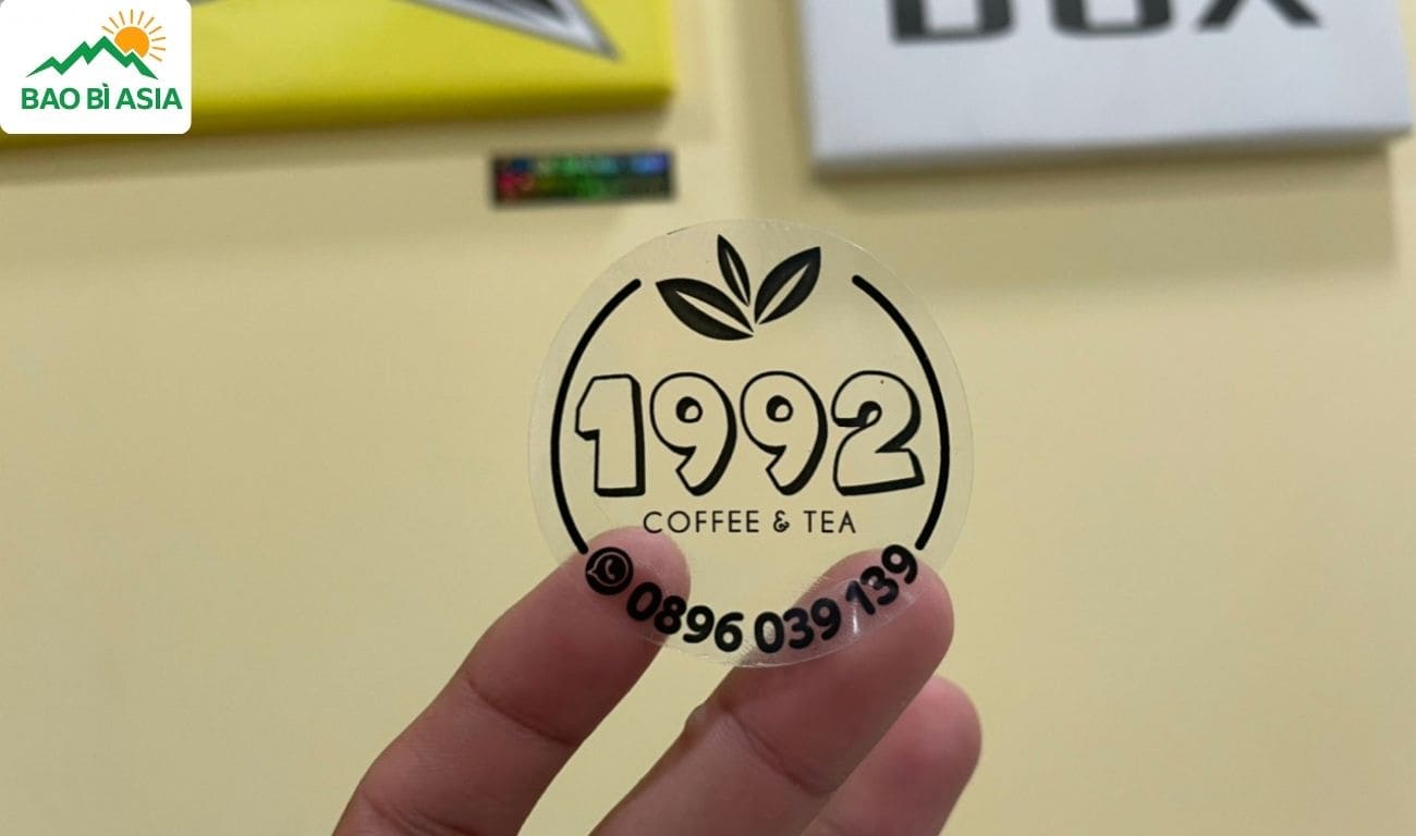 Tem dán ly nhựa trong suốt