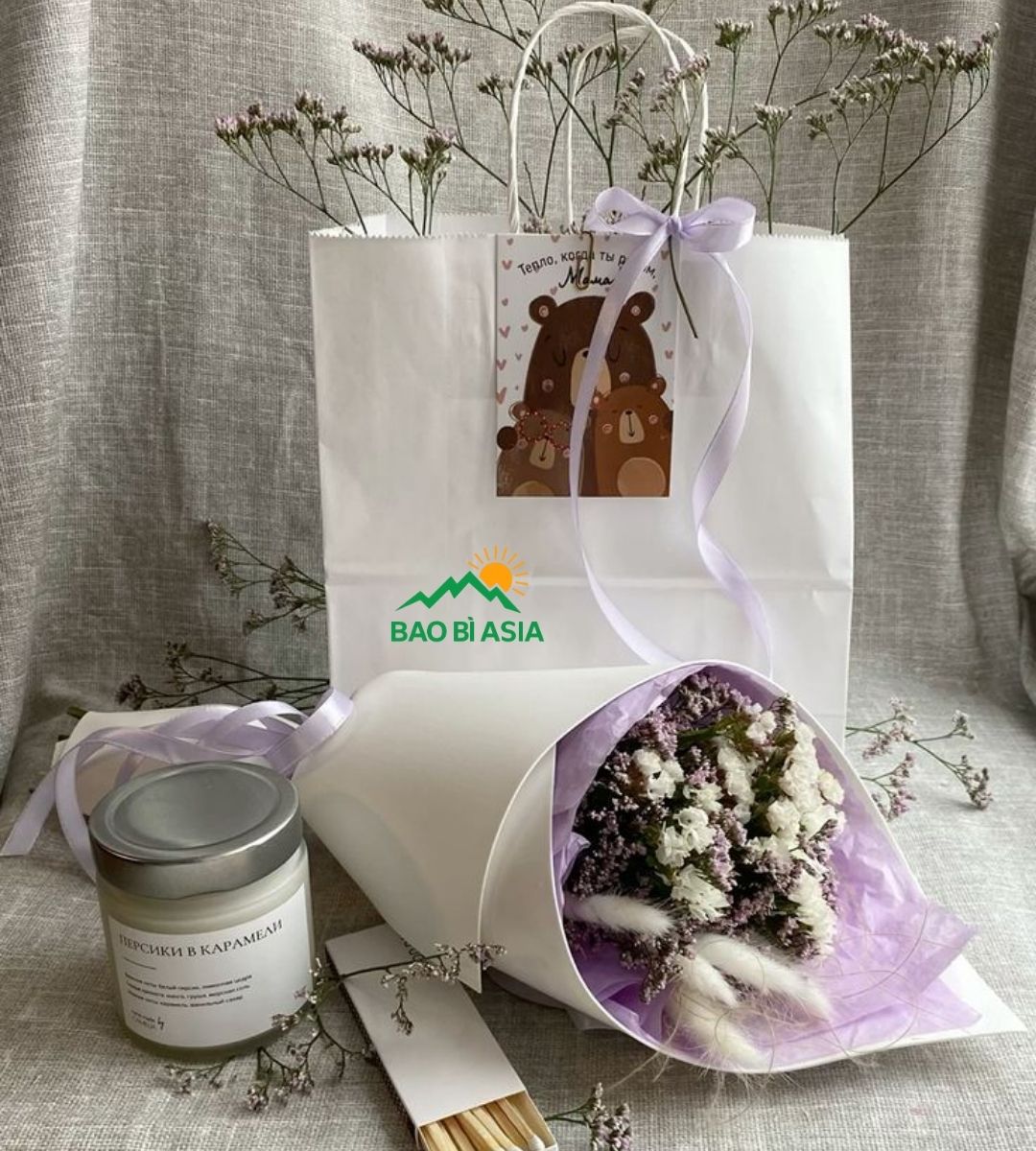 Túi giấy Kraft trắng 1