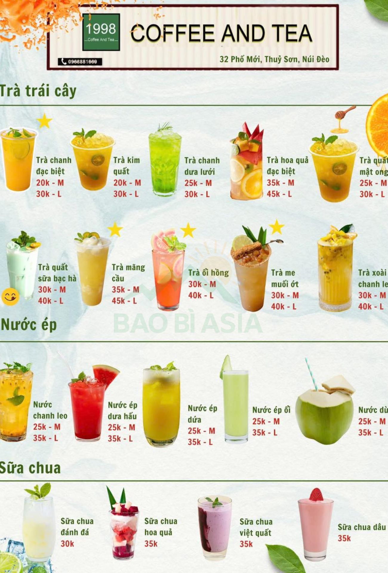 Mẫu menu trà sữa dạng đứng 4