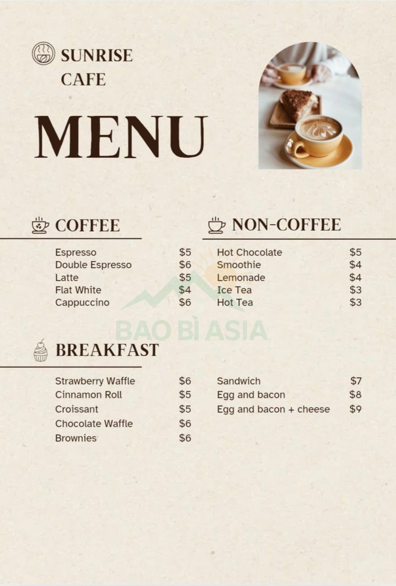 Mẫu menu trà sữa đơn giản 11