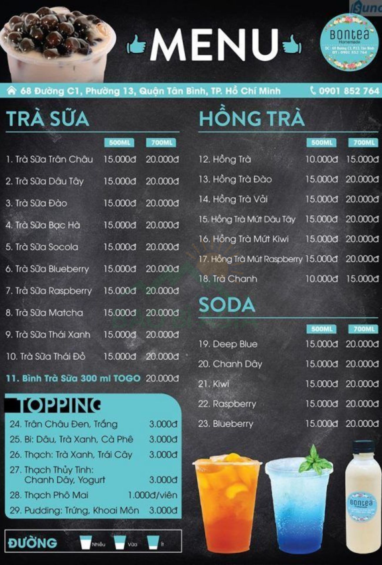 Mẫu menu trà sữa hiện đại 10