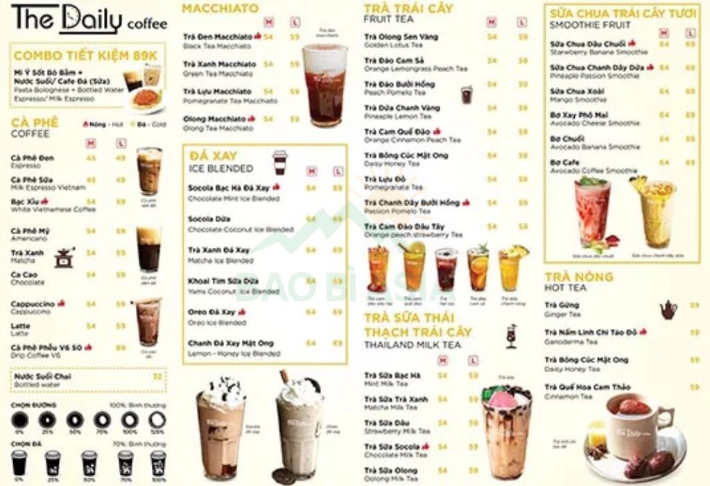 Mẫu menu trà sữa hiện đại 2