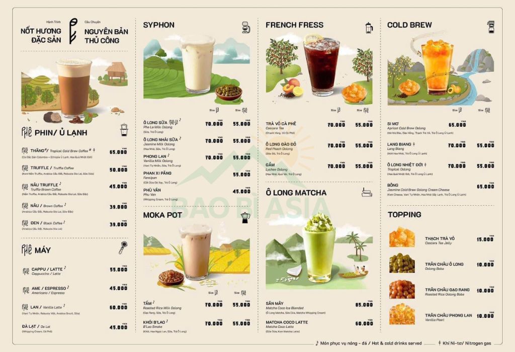 Mẫu menu trà sữa thương hiệu nổi tiếng 1