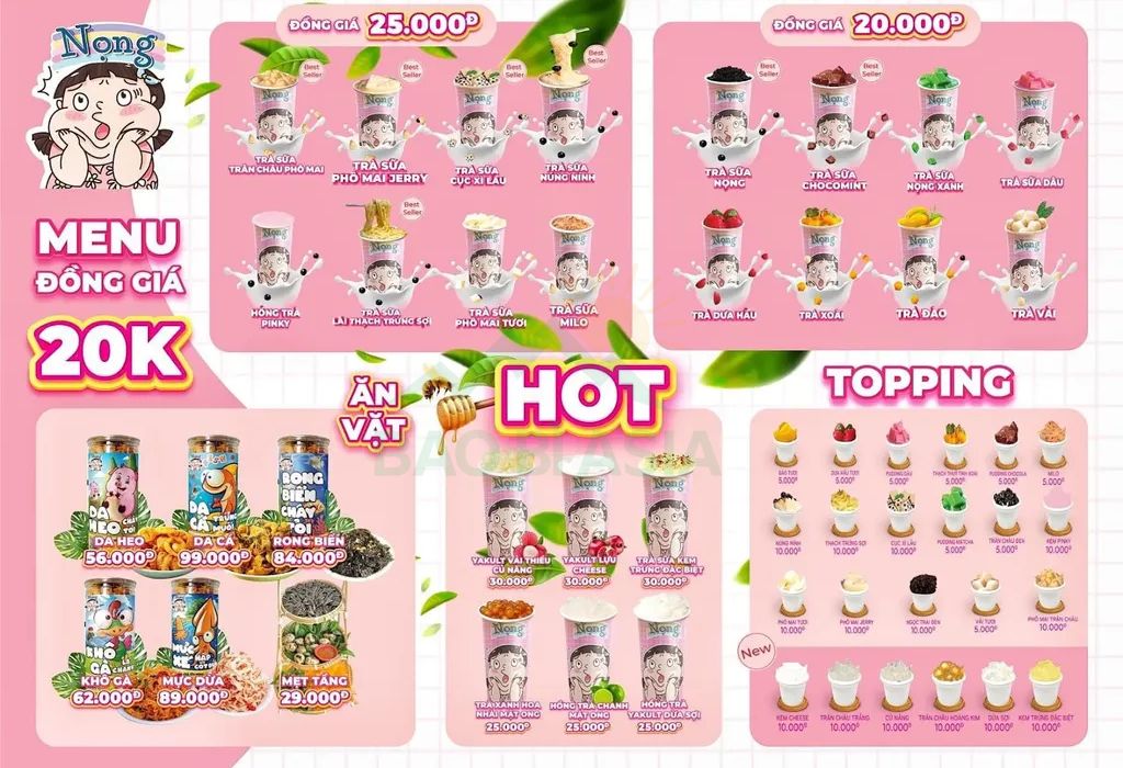 Mẫu menu trà sữa thương hiệu nổi tiếng 4
