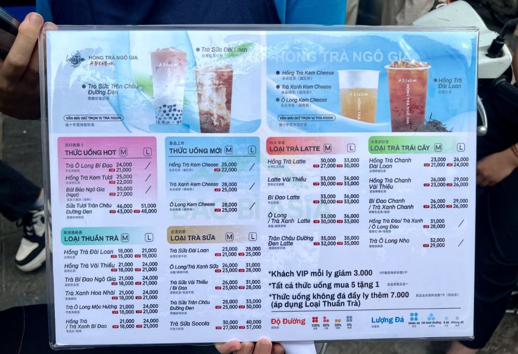 Mẫu menu trà sữa thương hiệu nổi tiếng 8