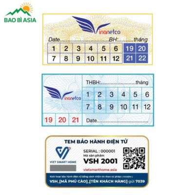 Mẫu tem bảo hành 40