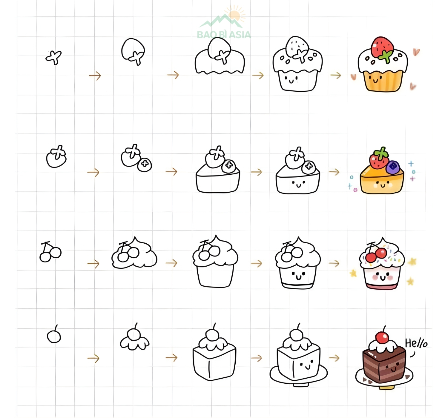 Cách vẽ sticker đơn giản 10