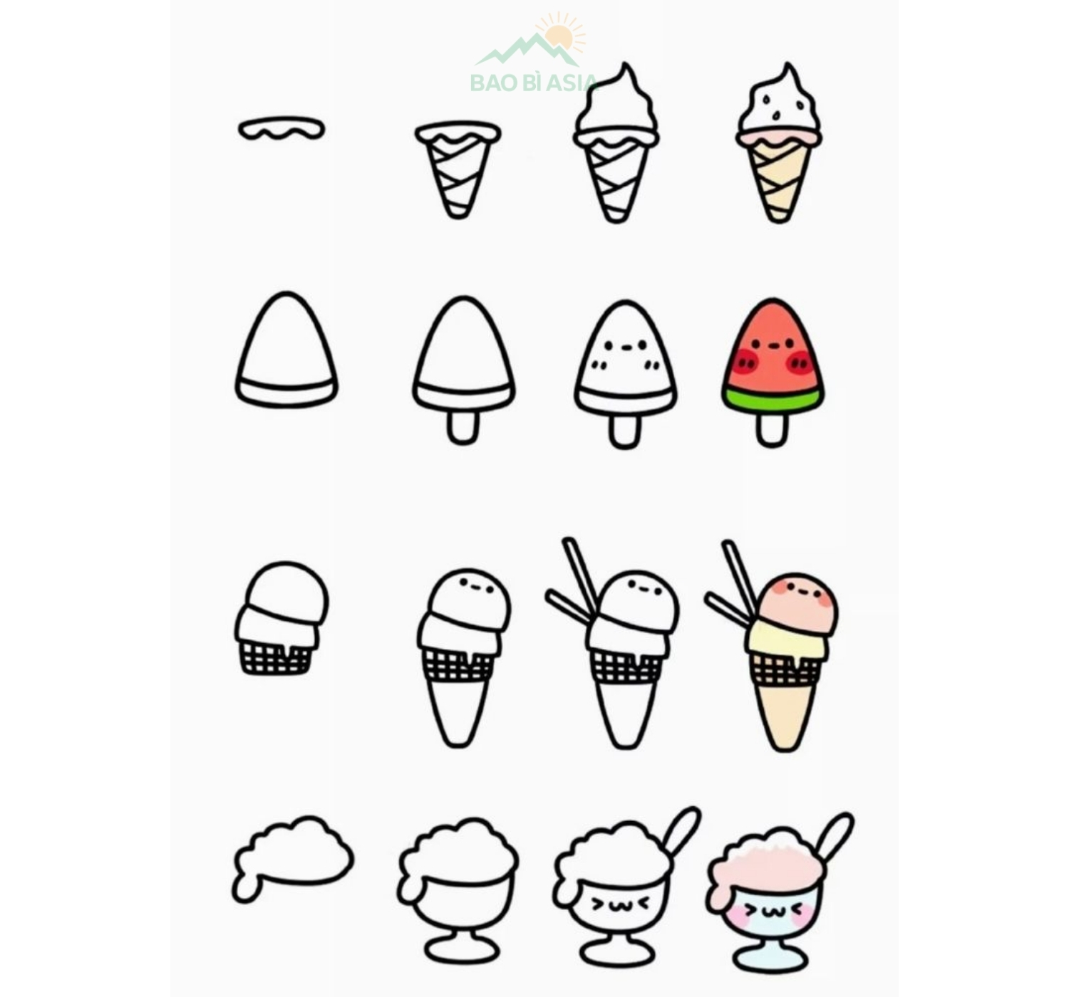 Cách vẽ sticker đơn giản 11