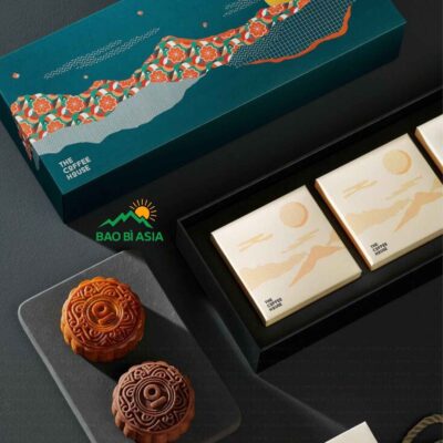 HBTT18 Hộp bánh trung thu Nguyệt Ảnh Phương Đông 3 bánh 30x10x8cm
