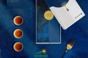 Hộp bánh trung thu sắc xanh dạ tiệc