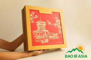 Hộp đựng yến Sài Gòn mãi đỉnh 34x34x10cm giấy Couche bồi Carton