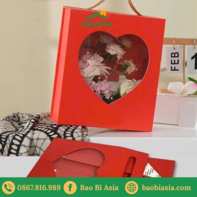 Hộp quà tặng xếp gọn trái tim 29x25x9,5cm (1)
