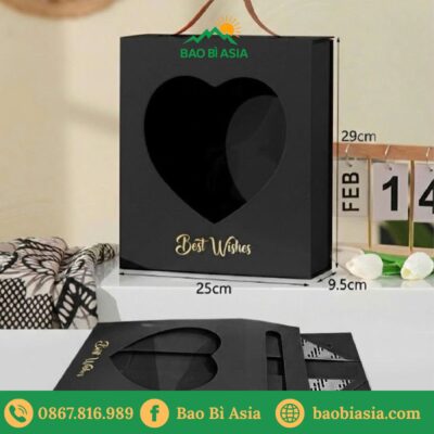 Hộp Quà Tặng Xếp Gọn Trái Tim 29x25x9,5cm