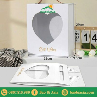 Hộp Quà Tặng Xếp Gọn Trái Tim 29x25x9,5cm