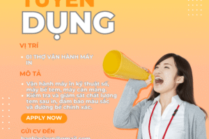 Tuyển thợ vận hành máy in