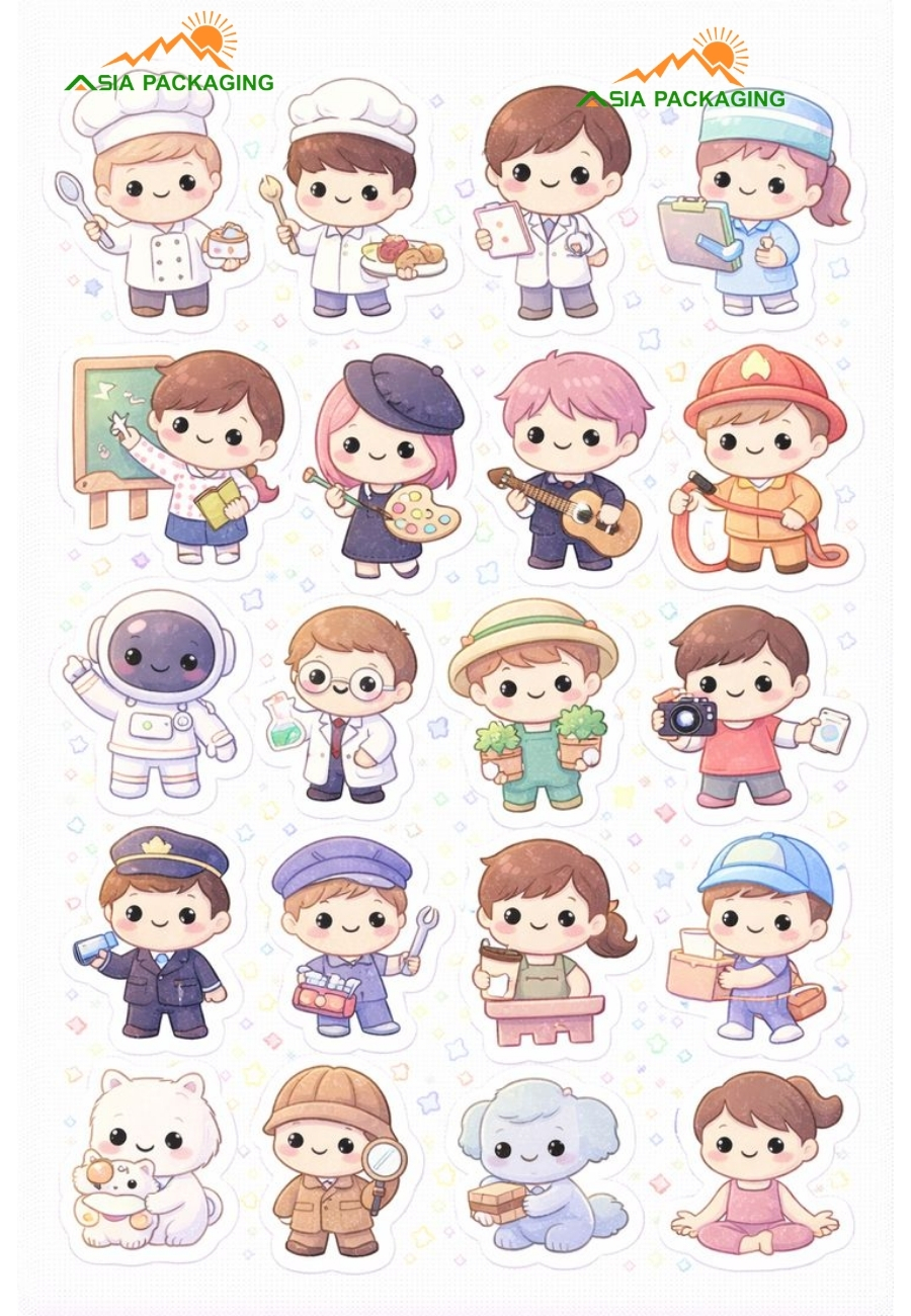 Xu hướng thiết kế sticker cute hiện đại