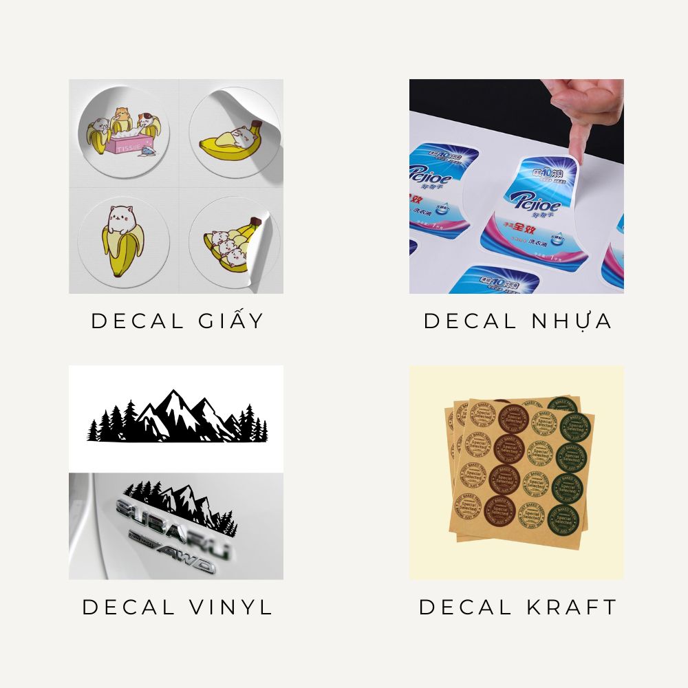 Chất liệu in sticker