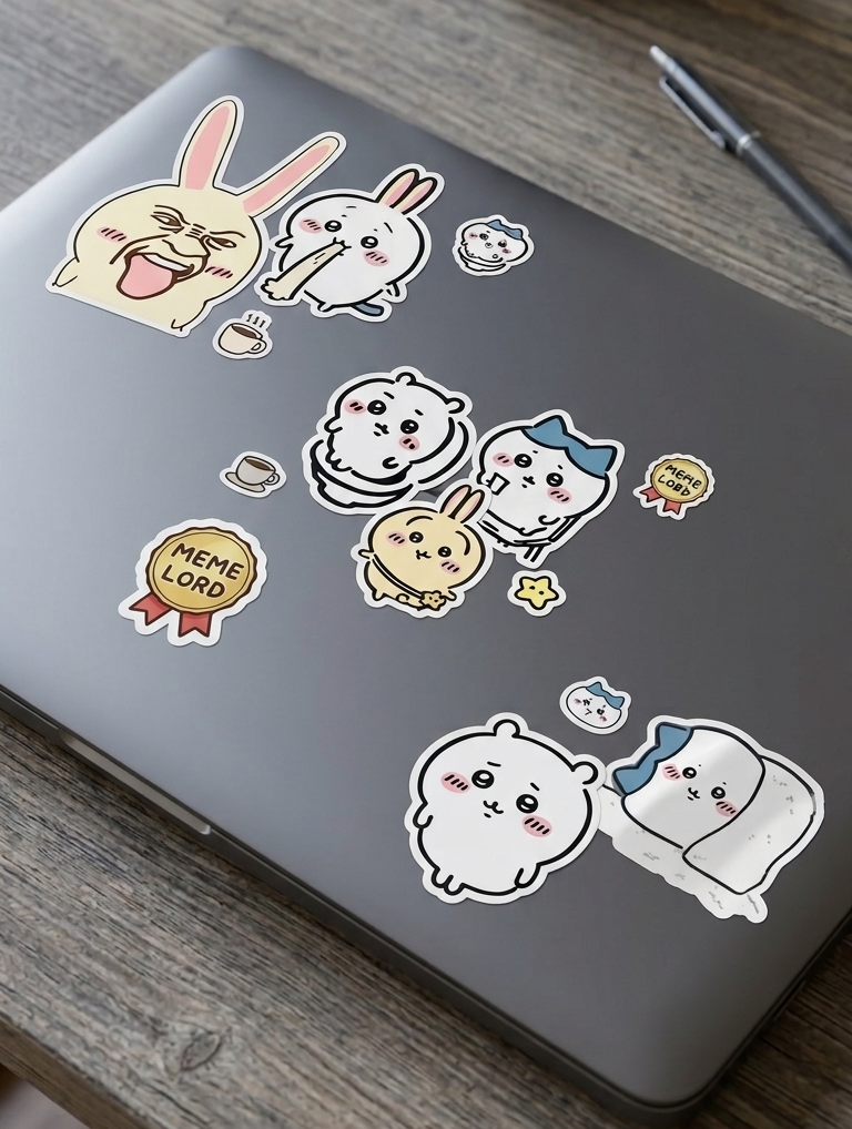 Sticker Chiikawa dán laptop