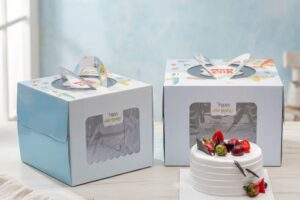 HBK21 – Hộp bánh kem xanh thanh lịch