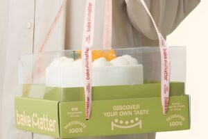 Hộp bánh kem quai xách nắp mica