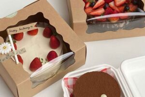 Hộp bánh kem Kraft cửa sổ