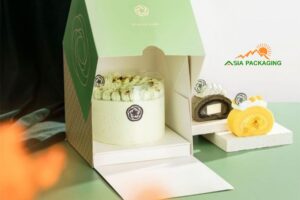 hộp bánh kem nắp gập khay trượt