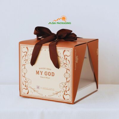 HBK11 Hộp bánh kem Nơ Hoàng Gia 26x26x20cm