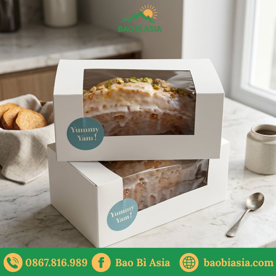 HTA20 - Hộp Bánh Trắng Có Cửa Sổ
