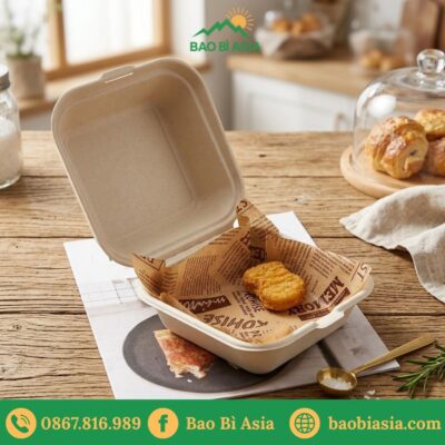 HTA18 - Hộp Burger Bã Mía