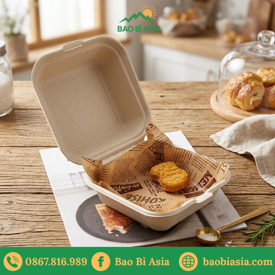 HTA18 - Hộp Burger Bã Mía