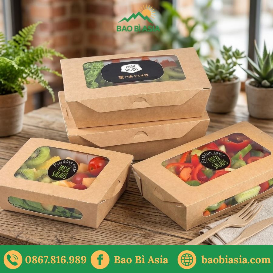 HTA19 - Hộp Giấy Kraft Cửa Sổ