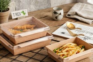 HTA5 - Hộp Giấy Kraft Nắp Nhựa PET