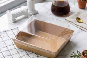 HTA17 - Khay Giấy Kraft Có Nắp