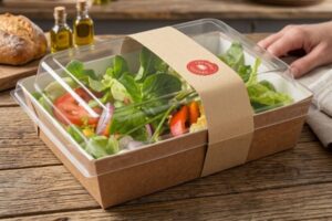 HTA15 - Khay Giấy Salad Nắp Vòm Cao