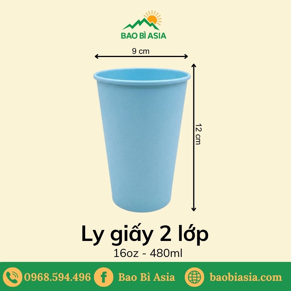 Ly giấy 2 lớp 16oz - 480ml