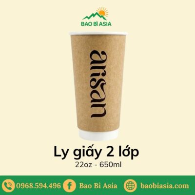 Ly giấy 2 lớp 22oz - 650ml