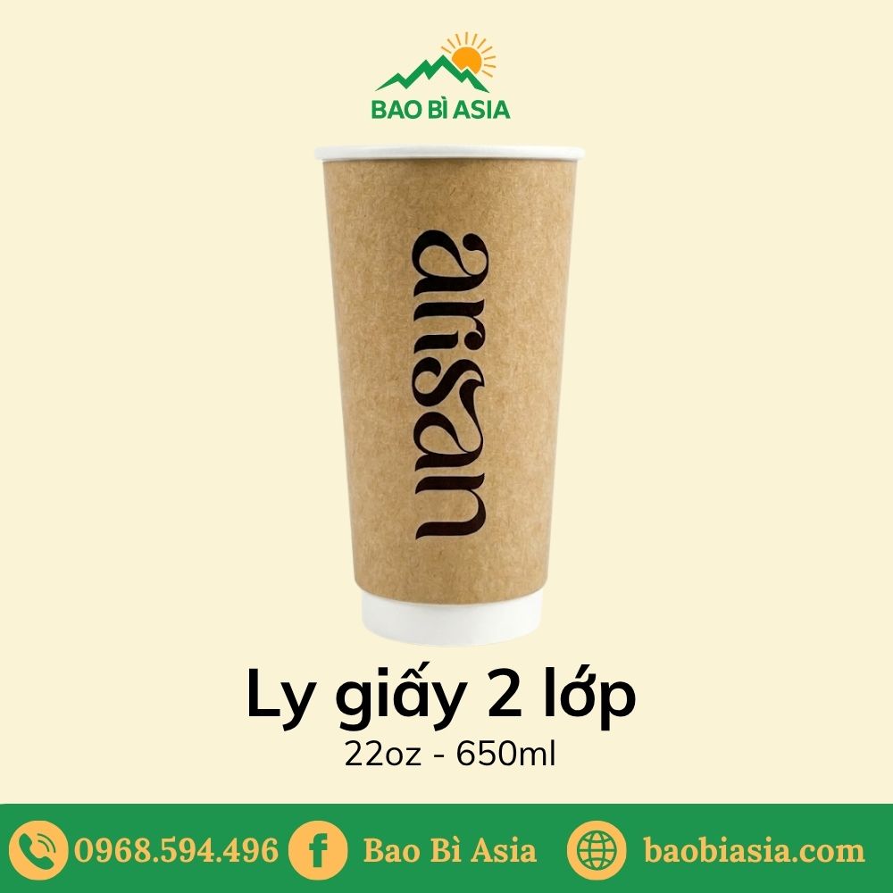 Ly giấy 2 lớp 22oz - 650ml
