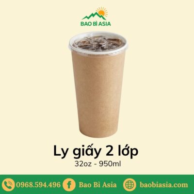 Ly giấy 2 lớp 32oz - 950ml