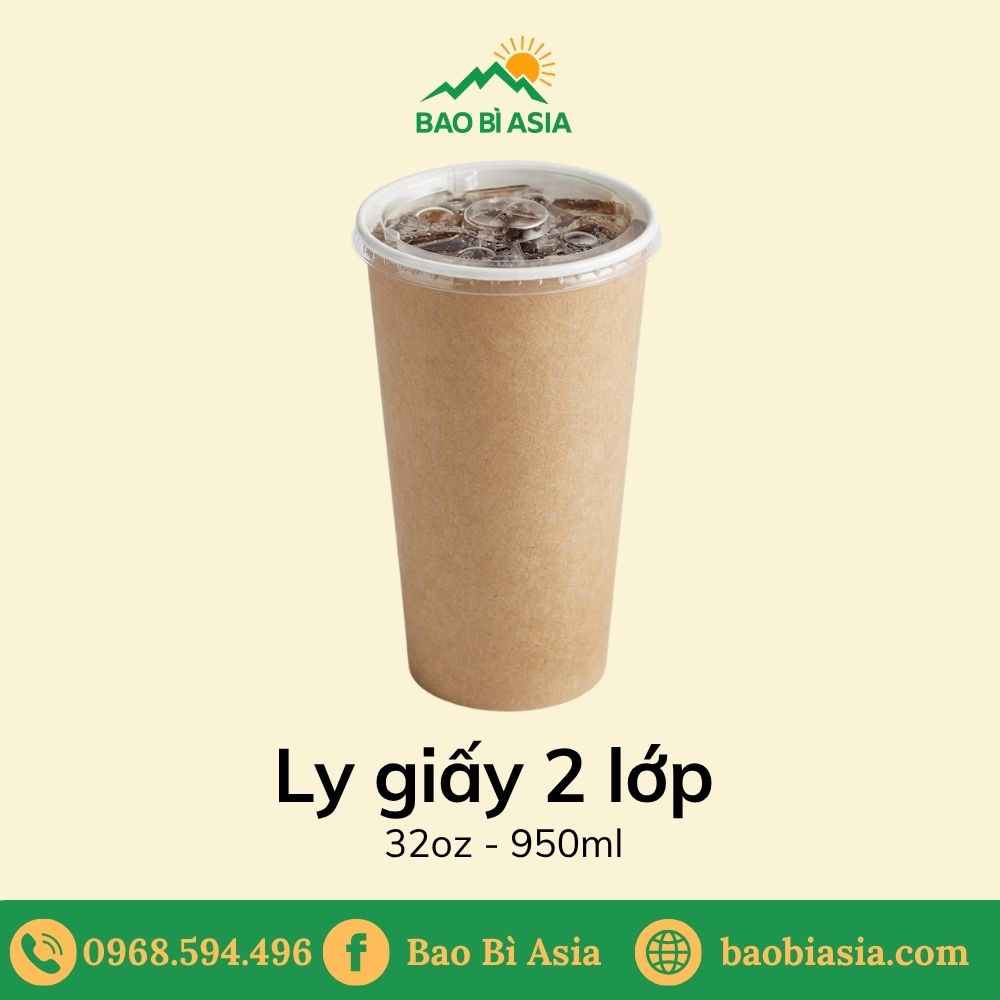 Ly giấy 2 lớp 32oz - 950ml