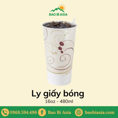 Ly giấy bóng 16oz - 480ml