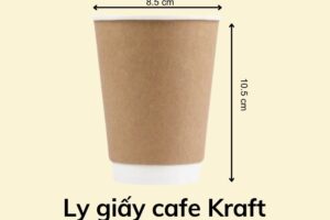 Ly giấy cafe Kraft 12oz - 360ml