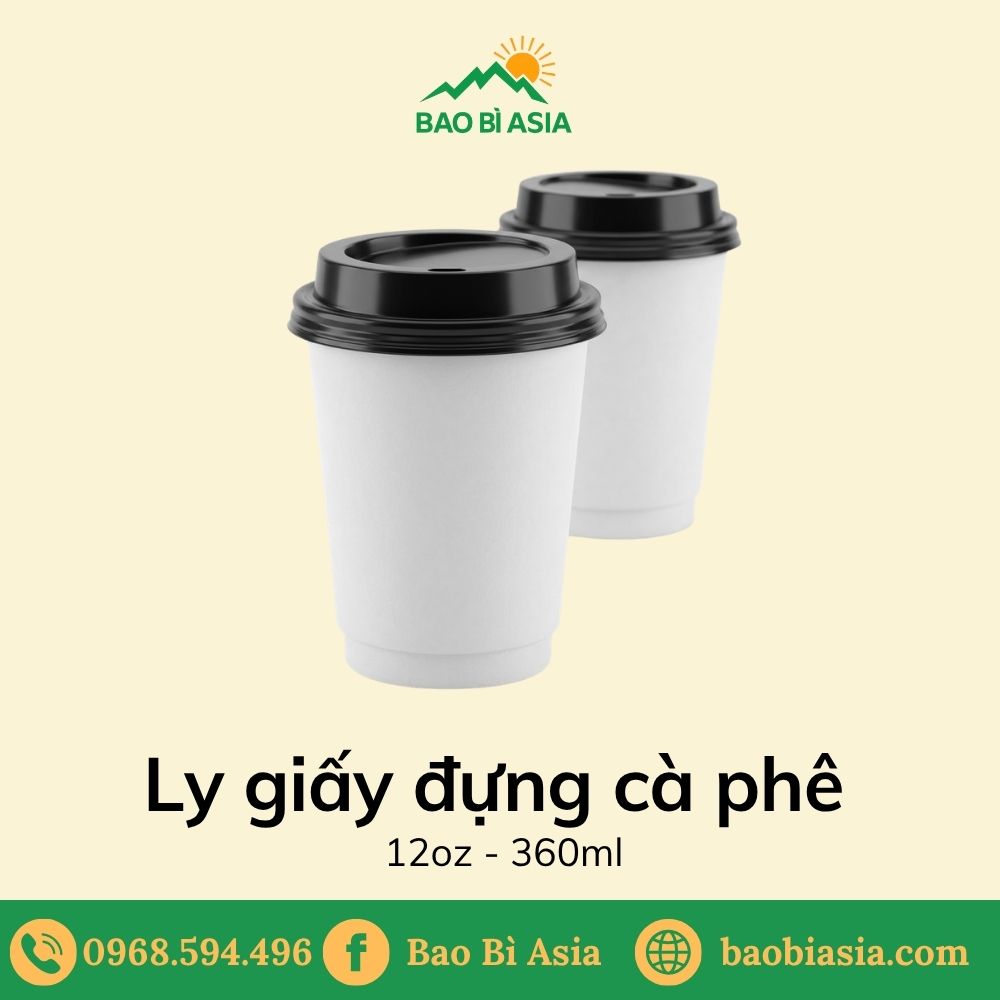 Ly giấy đựng cà phê 12oz - 360ml