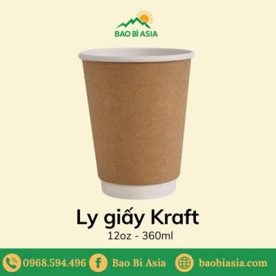 Ly giấy Kraft 12oz - 360ml