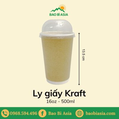 Ly giấy Kraft 16oz - 500ml