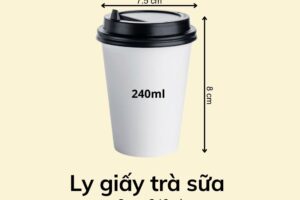 Ly giấy trà sữa 8oz - 240ml