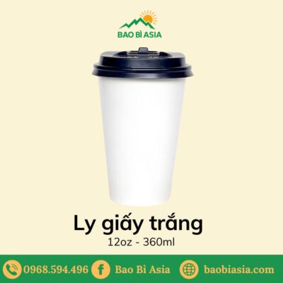 Ly giấy trắng 12oz - 360ml