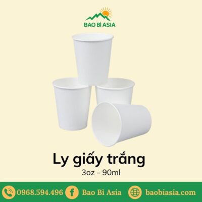 Ly giấy trắng 3oz - 90ml