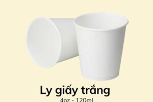 Ly giấy trắng 4oz - 120ml