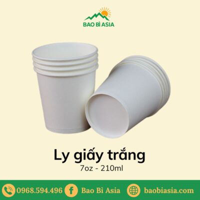 Ly giấy trắng 7oz - 210ml
